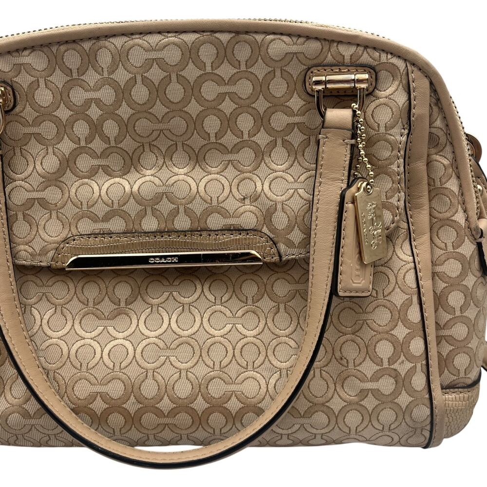 Coach Madison Georgie Op Art Convertible Satchel Hand Shoulder Crossbody Bag - Picture 7 of 9